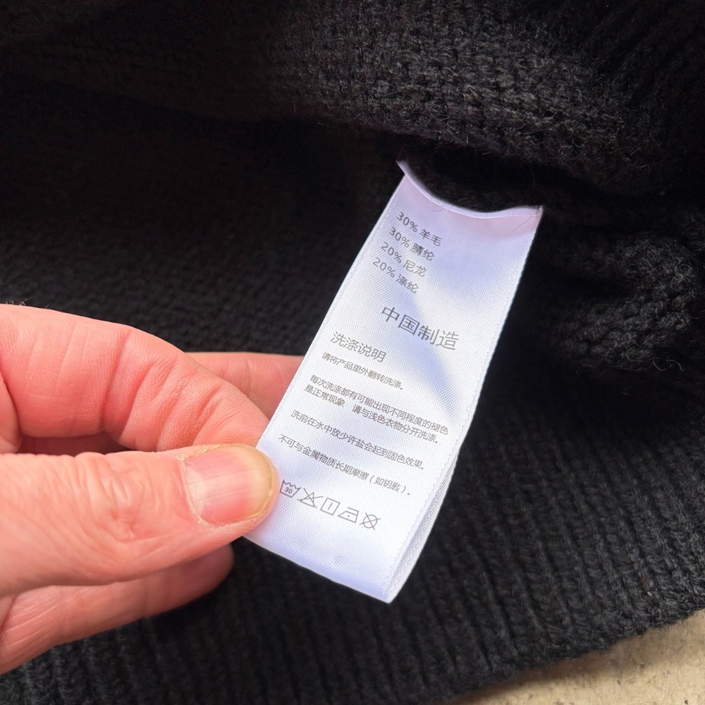 Balmain Black Crewneck Logo Sweater with Buttons - Picture 6 of 9